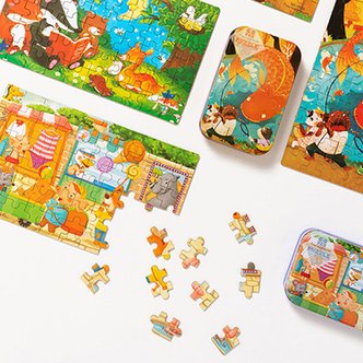 클레이피아 85 민화샵 틴케이스 퍼즐 동화 6종