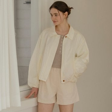 틸아이다이 Airy cotton pocket nylon jumper_Cream