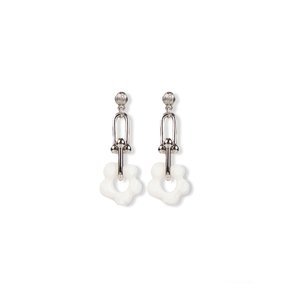 Flower Hoof Chain Earrings (A)