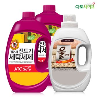 아토세이프 액상 세제 진드기제거 기피 2.5L 2개+울전용2L 1개