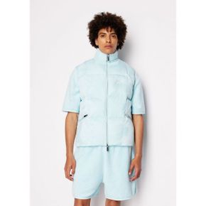 AX 아르마니 익스체인지 맨즈 카모 프린티드 지퍼 Front 푸퍼 Vest - Plume Ao 17431657 1339437