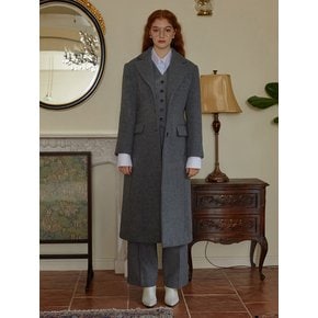 GREY WOOL SINGLE COAT