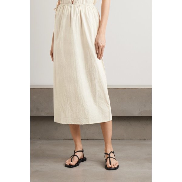 데이지 스튜디오 미드 데이 체크 코튼 포플린 미디 스커트 46376663162961498