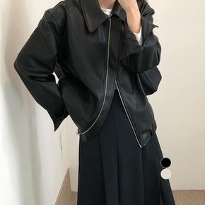 앳마크 ATMARK (77까지)업핑카라집업레더자켓_AA66JK002G