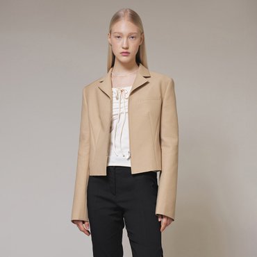레이브 Cut Detail Jacket in Camel VW4SJ004-92