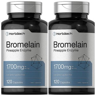  호바흐 브로멜라인 Bromelain 1700mg 120캡슐 2개