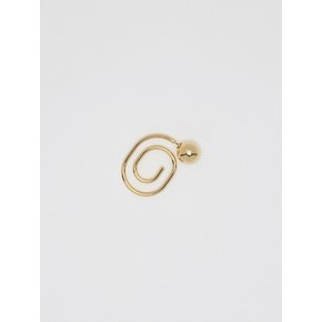 Hanguel Alphabet Single Earring-5_Gold