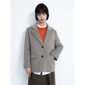 [Handmade] Cashmere 2 Buttons Jacket_Melange Grey