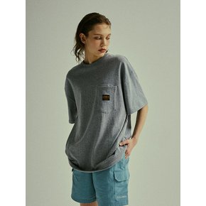 MIL-LABEL POCKET S/S T-SHIRTS M그레이