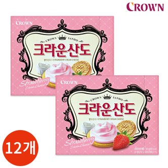  크라운산도 딸기 크림치즈 161g x 12개