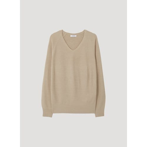 쉬즈미스 리브드 브이넥 니트 (SSKPOP12040)