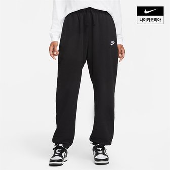 나이키 우먼스 나이키 스포츠웨어 클럽 플리스 미드라이즈 오버사이즈 플리스 팬츠 NIKE DQ5801-010