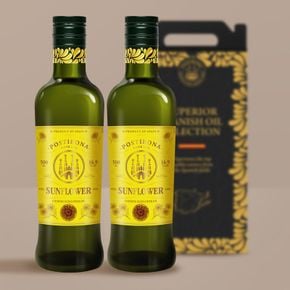 [선물포장]포스티보나 해바라기유 500ml 2병(오일선물세트)[34533635]