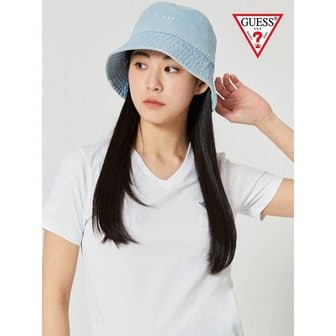 게스 워시드 블루데님 BUCKET HAT NO1AE201_P357678423