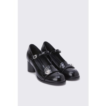 슈콤마보니 DA1BS24001BLK Round heel mary jane pumps(black)