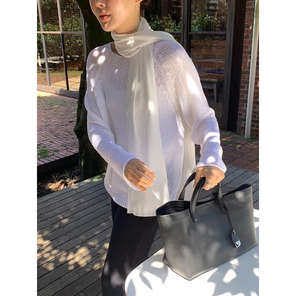 루프 비스코스 썸머니트_WHITE IVORY