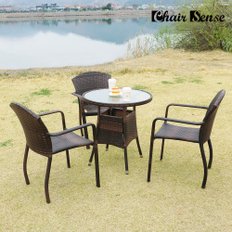 야외 테이블 세트 라탄 철재 의자 파라솔 테라스 베란다 카페 업소용