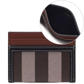 [부산점] 24SS 여성 체크 투톤 카드지갑 (8062301 DARK BIRCH BROWN 24S)