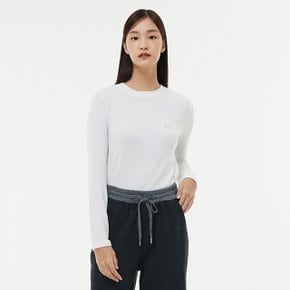 라운드 자수 긴팔 티셔츠 AP3CT870_DG