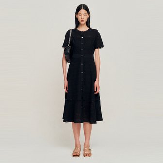 CLAUDIE PIERLOT [24SS 시즌오프 30%] 펀칭 레이스 버튼업 원피스