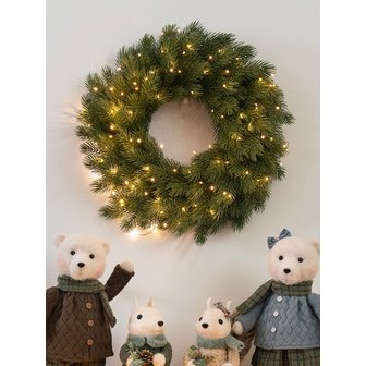 아티파티 pe100 통통 크리스마스 리스 전구 풀세트 최고급 행잉 벽장식