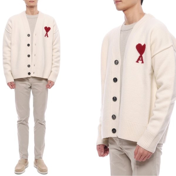 [부산점] 25FW 남성 하트 로고 울 가디건 (UKC367 018 154 M 25F)