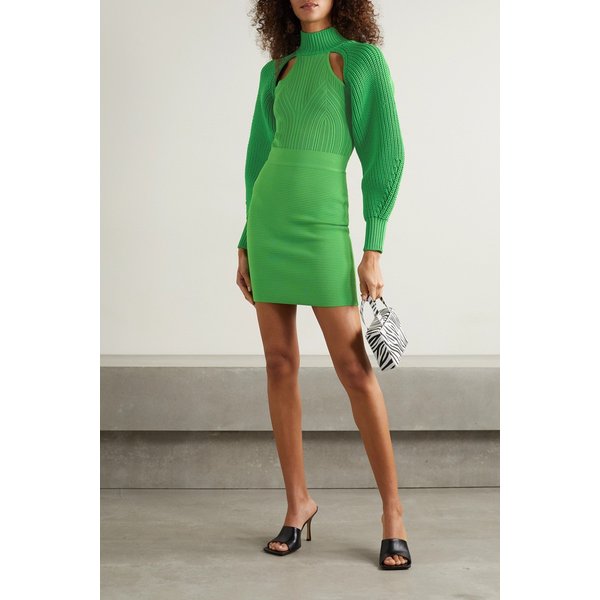 에르베 레제 Bandage Mini Skirt 그린 25185454456029503