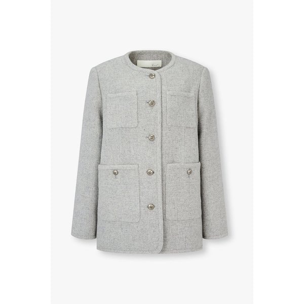 울 블렌드 아웃 포켓 미디 자켓 7255410101171