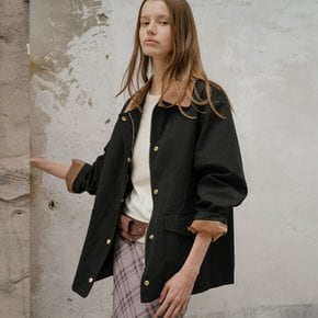 Coloring collar point utility jacket_Black