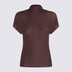 [해외배송] 이세이미야케 리브 하이 넥 피티드 반팔 탑 IM56FJ401 89