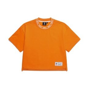 F212WTS762 우먼스 클럽 세미 크롭 티셔츠 ORANGE_P340438967