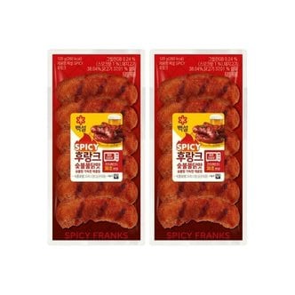  백설 숯불불닭맛 후랑크 120g x2개