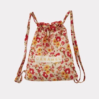 듀베베 [파주점] 카라멜 COTTON BACKPACK - VINTAGE FLORAL