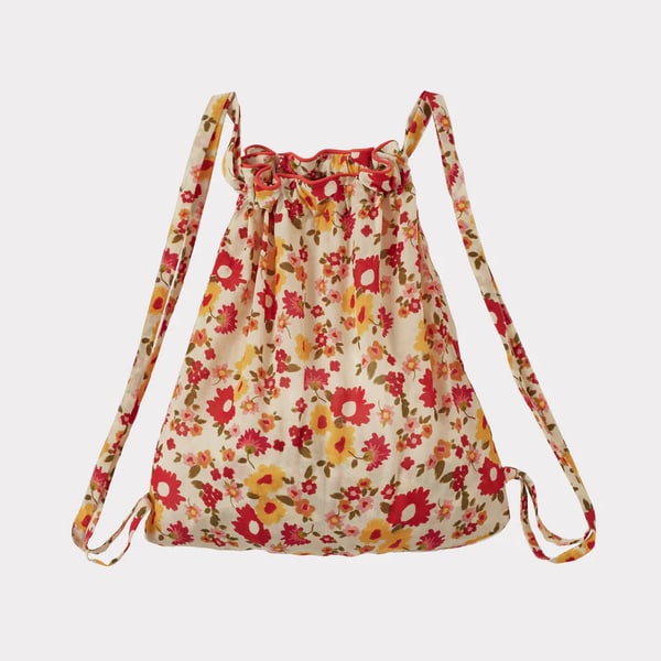 [파주점] 카라멜 COTTON BACKPACK - VINTAGE FLORAL