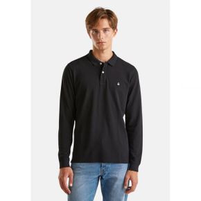 5207885 United Colors of Benetton LONG SLEEVE - Polo shirt black