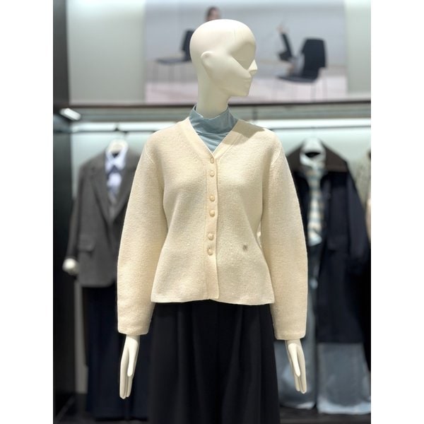 [시흥점] 버튼 디테일 브이넥 페플럼 카디건 V261KSL903