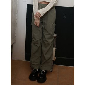 String Cargo Sharing Jogger Pants Khaki