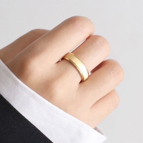심플 디자인 무광 텍스쳐 골드 써지컬스틸 반지