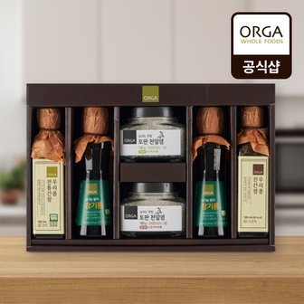 풀무원 [G][24년 추석][올가] 참기름 간장 토판염 선물세트 (1box)