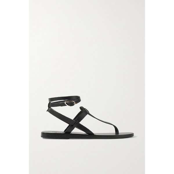 에스티아 가죽 샌들 블랙 665933301012483