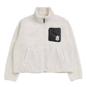 아크메드라비 A LOGO EMBLEM BOUCLE FLEECE JACKET WHITE-A로고플리스 자켓