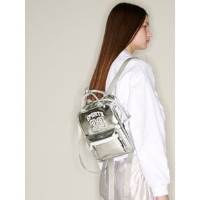 SPORTS33 Vegan Leather Mini Backpack (SILVER)