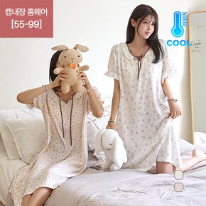 55 99  캡내장 레이스 잠옷 원피스 NK62 NW 10_P432415848