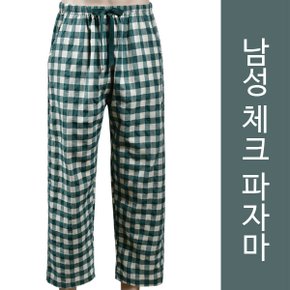 베이직한 컬러감 편안한 길이감 남성 체크주머니 9부 파자마0126aj