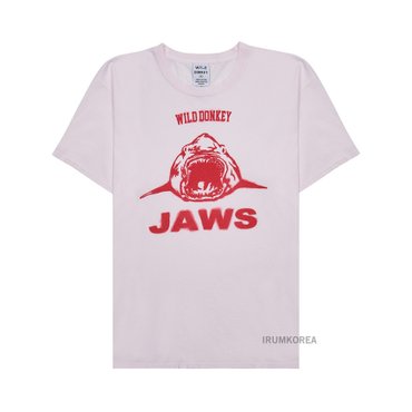 와일드동키 [와일드 동키] SS25 공용 죠스 티셔츠 T JAWS DYED LIGHT PINK