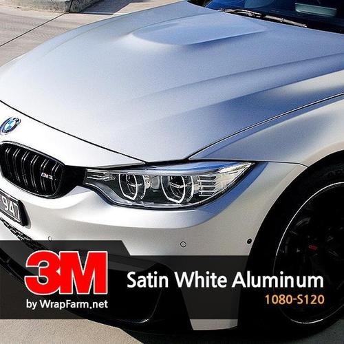 3M [2080-S120] 화이트 알루미늄 반광 차량 셀프 랩핑 PPF 카스킨 생활보호 패키지 마프로 에이버리 크롬(1)