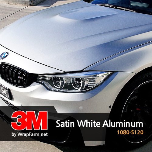 3M [2080-S120] 화이트 알루미늄 반광 차량 셀프 랩핑 PPF 카스킨 생활보호 패키지 마프로 에이버리 크롬(3)