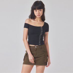 [TOPGIRL] HOOK DETAIL ONE SHOULDER TOP_T416TP131(WH)