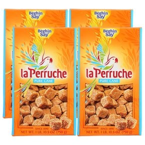 La Perruche Brown Sugar Cubes 라빠르쉐 갈색 앵무새 사각 설탕 750g 4팩