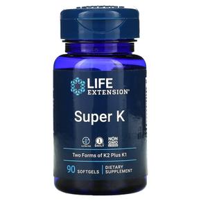 미국직구 Life Extension 라이프익스텐션 슈퍼K 비타민K2 K1 90소프트젤